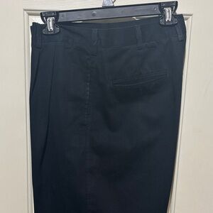 Men's Straight Leg Pleated Black Pants